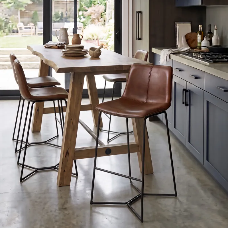 Essex Morgan 18" Bar Chair in Hand Washed Chestnut