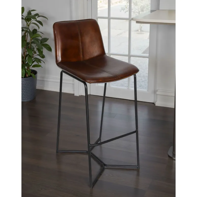 Essex Morgan 18" Bar Chair in Hand Washed Chestnut