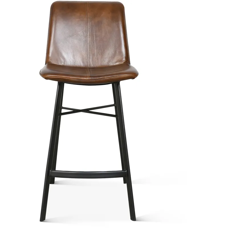 Essex Murphy 18" Counter Chair in Chestnut Leather