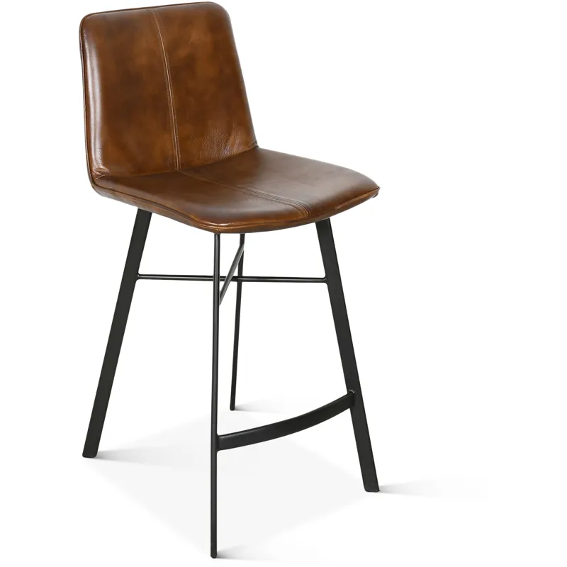 Essex Murphy 18" Counter Chair in Chestnut Leather