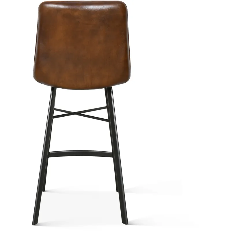 Essex Murphy 18" Counter Chair in Chestnut Leather