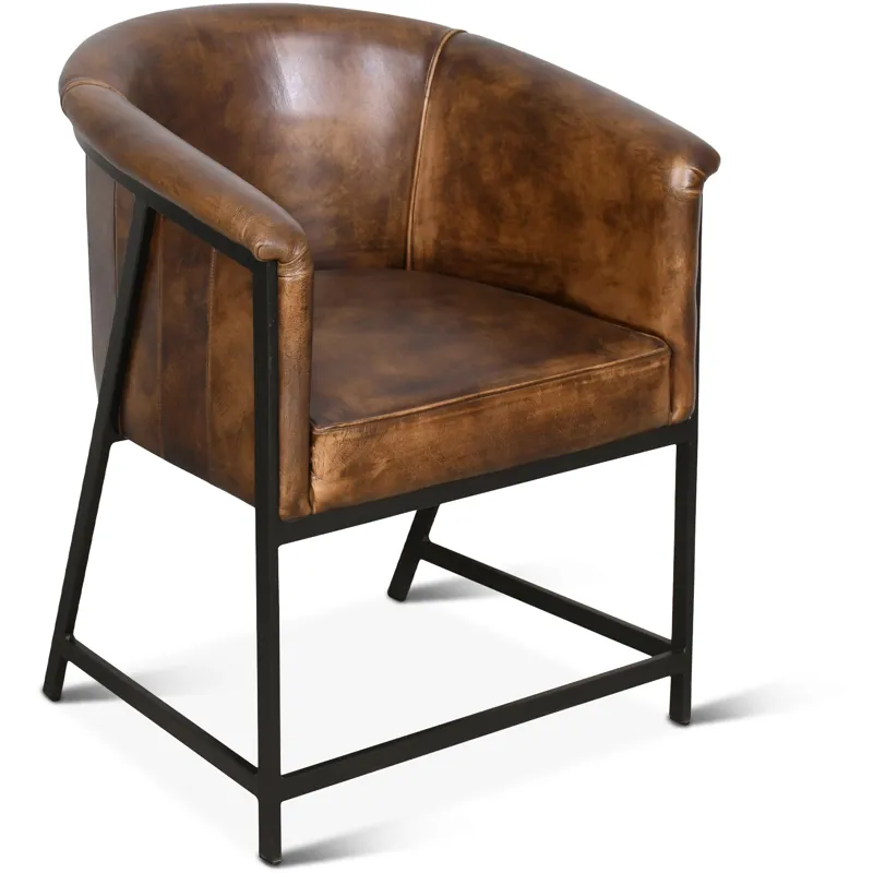 Essex Polo Armchair in Antique Whiskey Leather