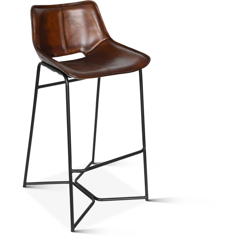 Essex Stanley 19" Bar Chair in Hand Washed Chestnut