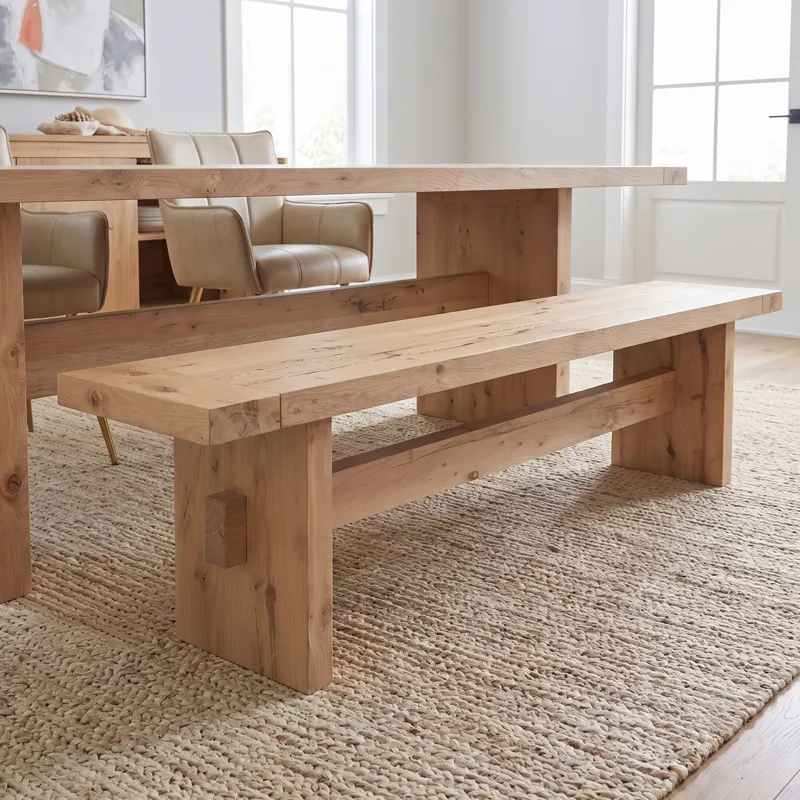 Flagstaff 74" Bench in Natural Distressed Oak