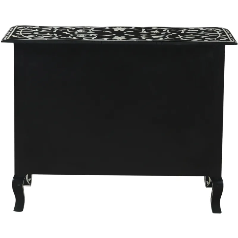Fleur 42" Two Drawer Chest with Floral Horn Inlay