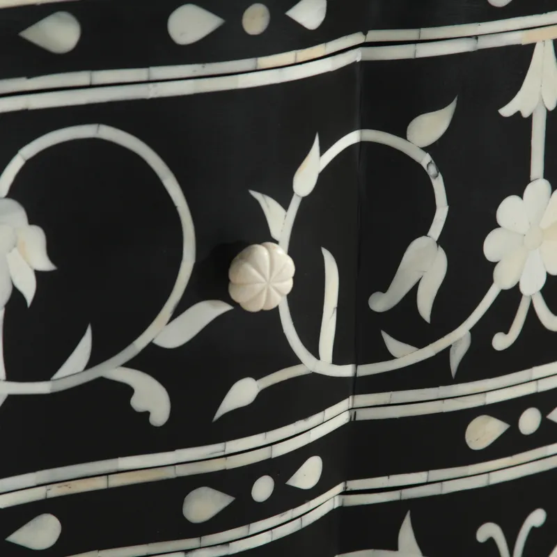 Fleur 42" Two Drawer Chest with Floral Horn Inlay