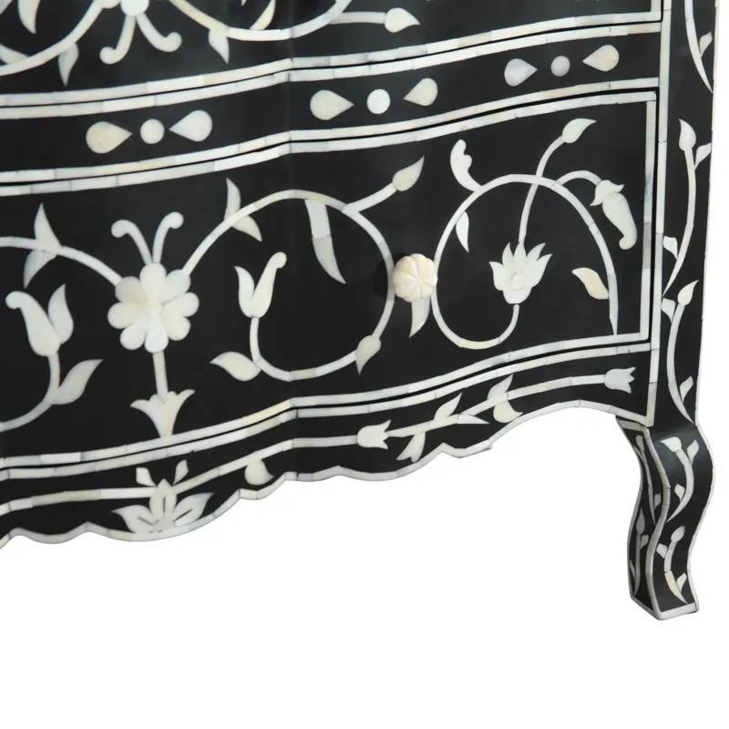 Fleur 42" Two Drawer Chest with Floral Horn Inlay