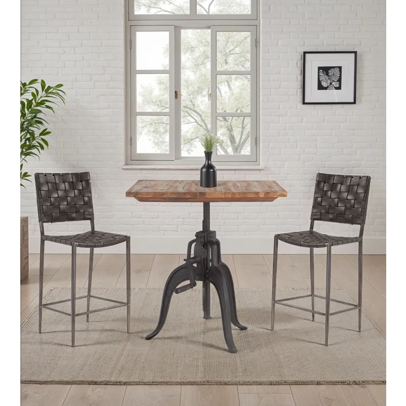 Industrial Loft 30" Adjustable Dining Table in Natural