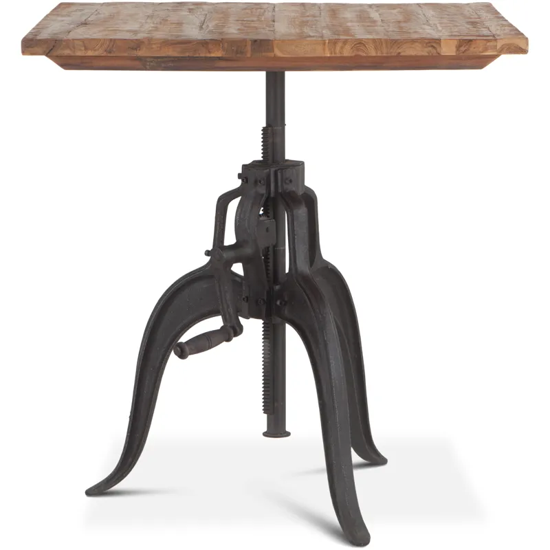 Industrial Loft 30" Adjustable Dining Table in Natural
