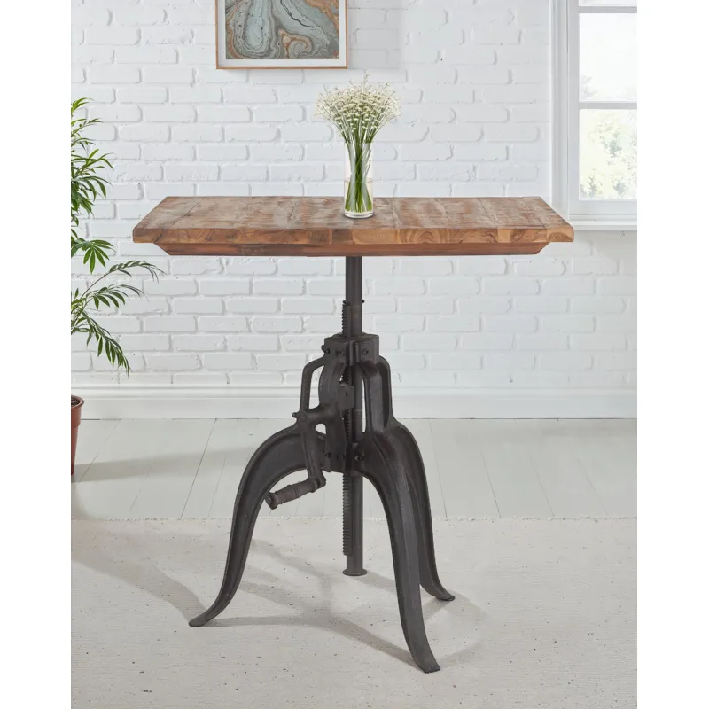Industrial Loft 30" Adjustable Dining Table in Natural