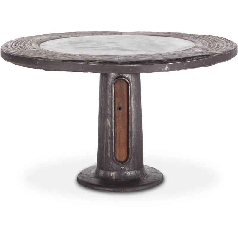 Industrial Loft 55" Wagon Wheel Round Dining Table