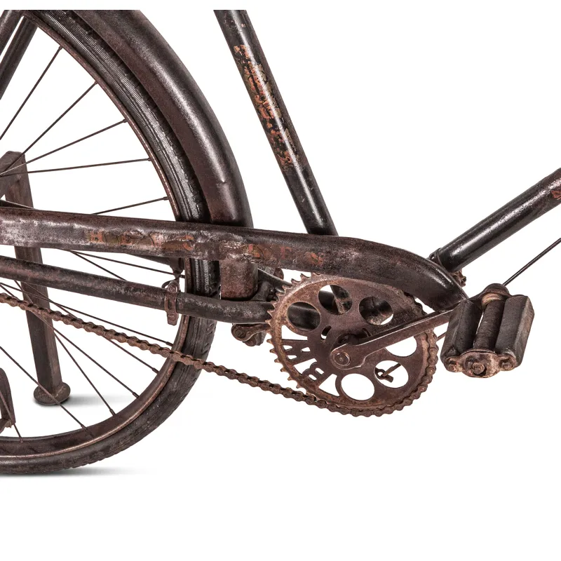 Industrial Teak 71" Bicycle Console Table in Walnut