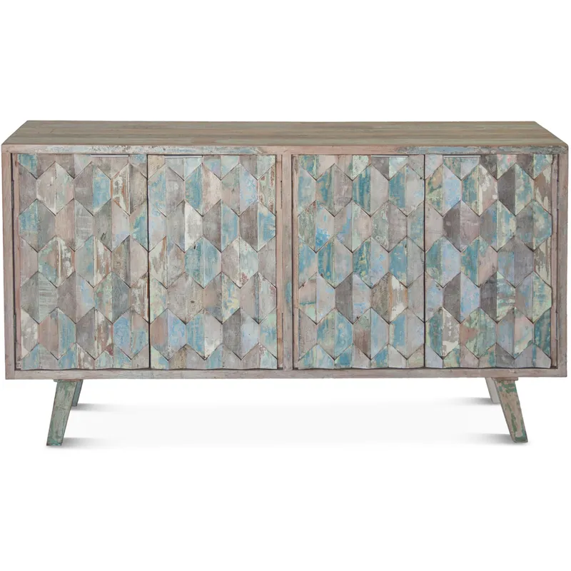 Ibiza 61" Sideboard in Vintage Teal Reclaimed Wood