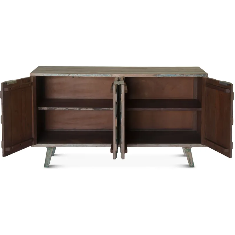 Ibiza 61" Sideboard in Vintage Teal Reclaimed Wood