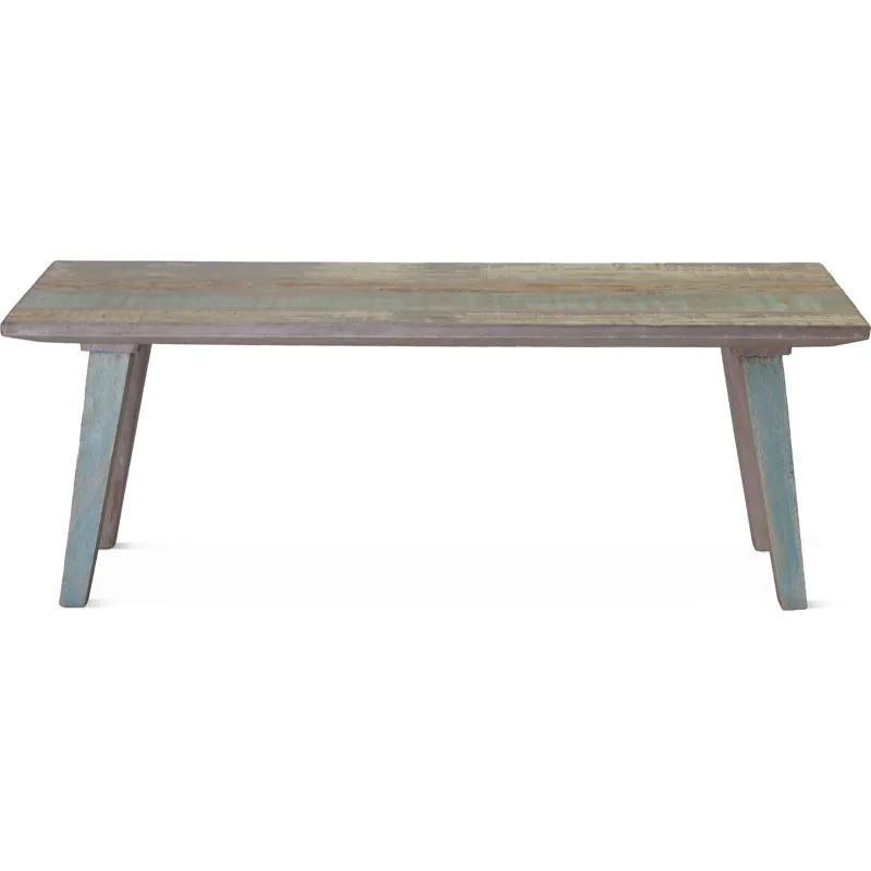 Ibiza 48" Bench in Vintage Teal Reclaimed Wood
