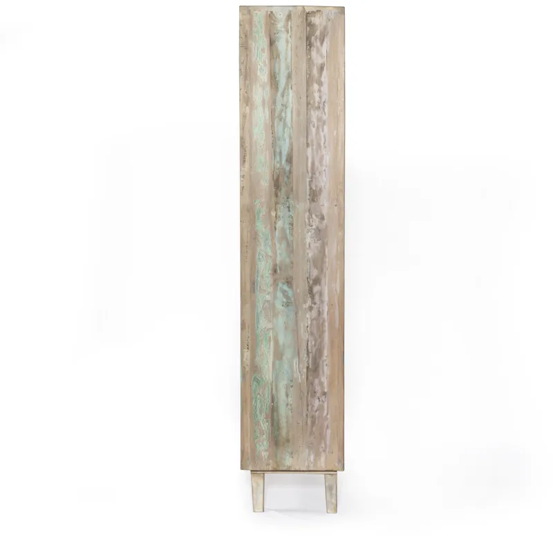 Ibiza 31" Bookshelf in Vintage Teal Reclaimed Wood