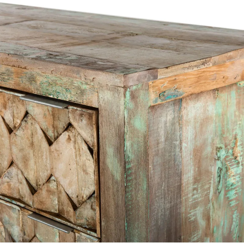 Ibiza 57" Dresser in Vintage Teal Reclaimed Wood