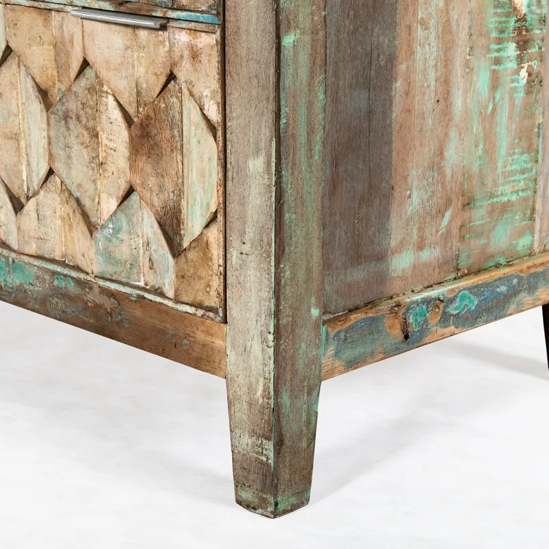 Ibiza 57" Dresser in Vintage Teal Reclaimed Wood