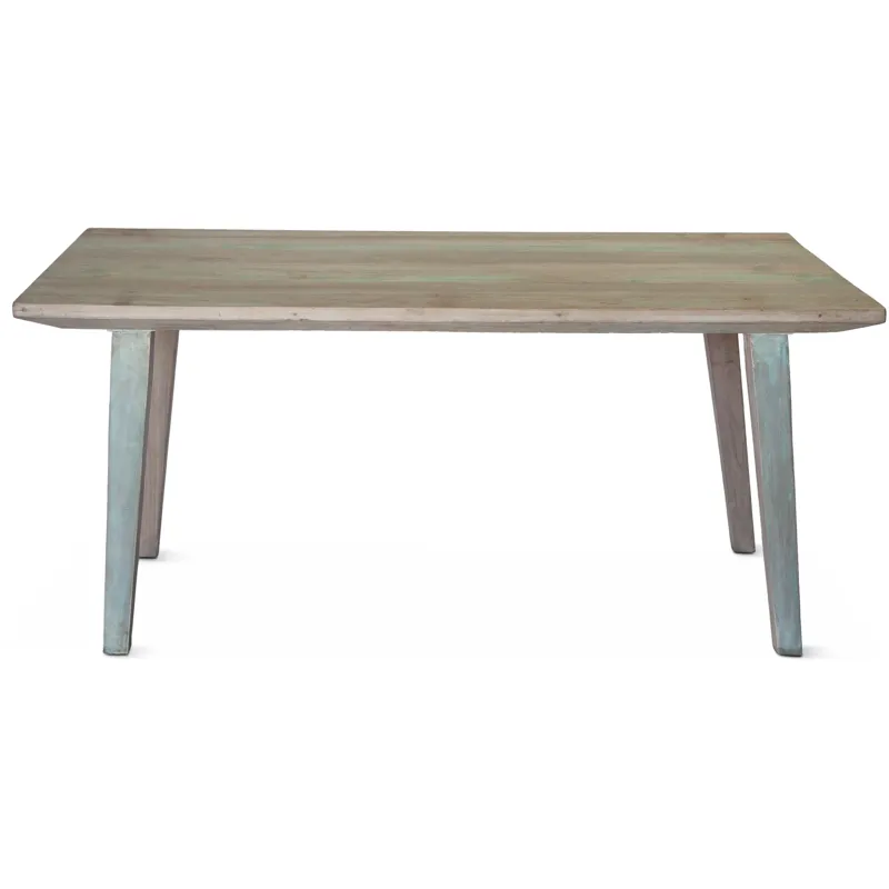 Ibiza Ibizia 66" Dining Table in Vintage Teal Reclaimed Wood