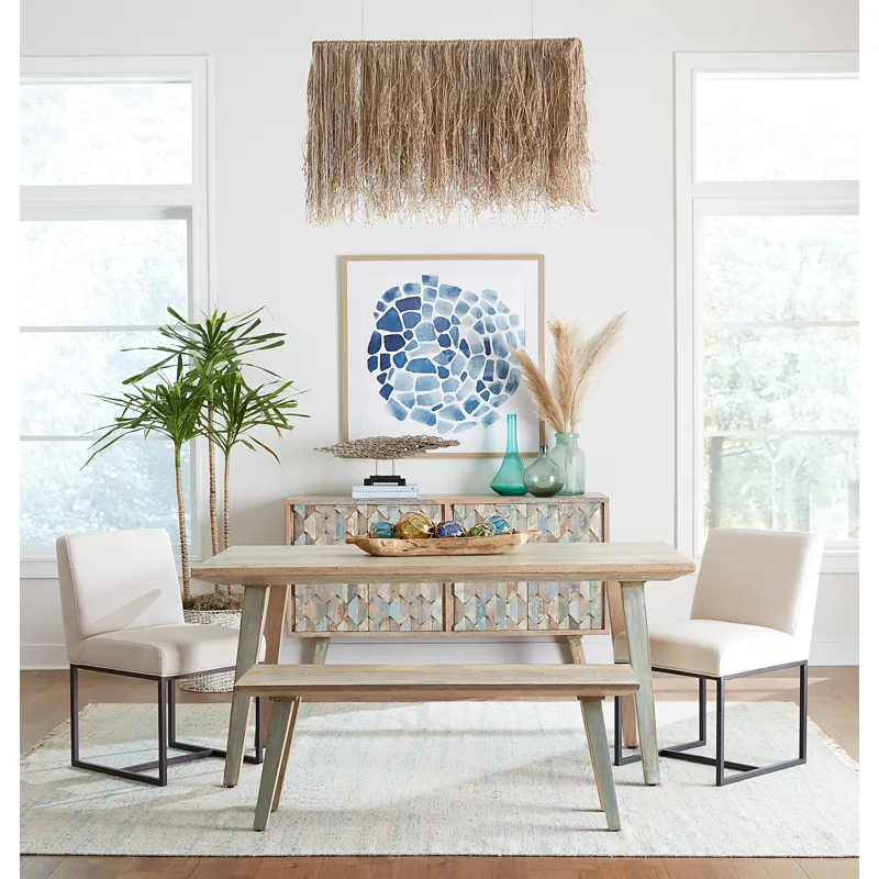 Ibiza 61" Sideboard in Vintage Teal Reclaimed Wood