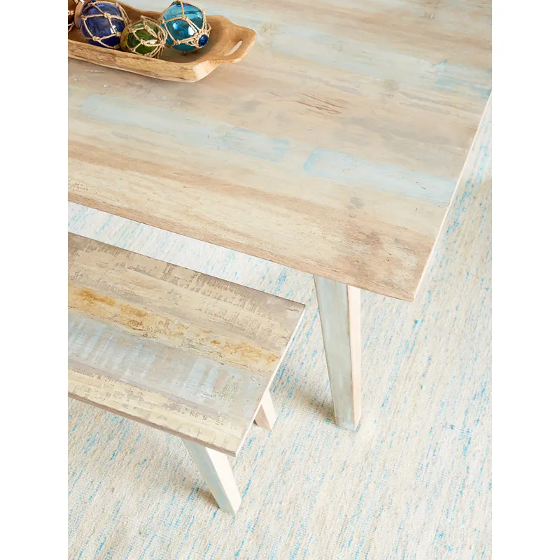 Ibiza Ibizia 66" Dining Table in Vintage Teal Reclaimed Wood