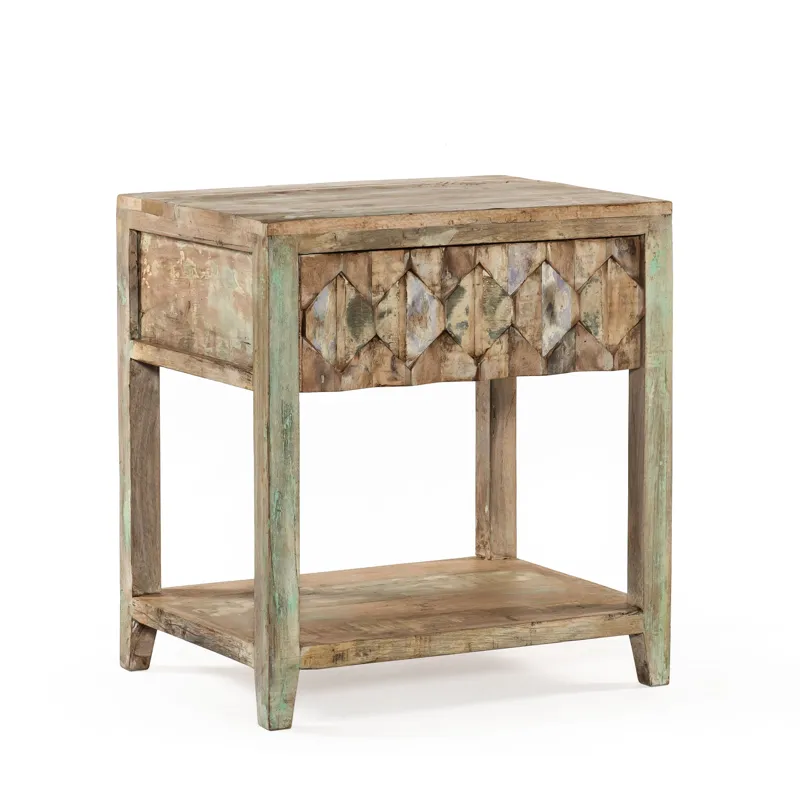 Ibiza 24" Nightstand in Vintage Teal Reclaimed Wood