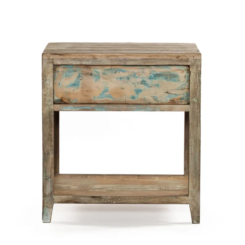 Ibiza 24" Nightstand in Vintage Teal Reclaimed Wood