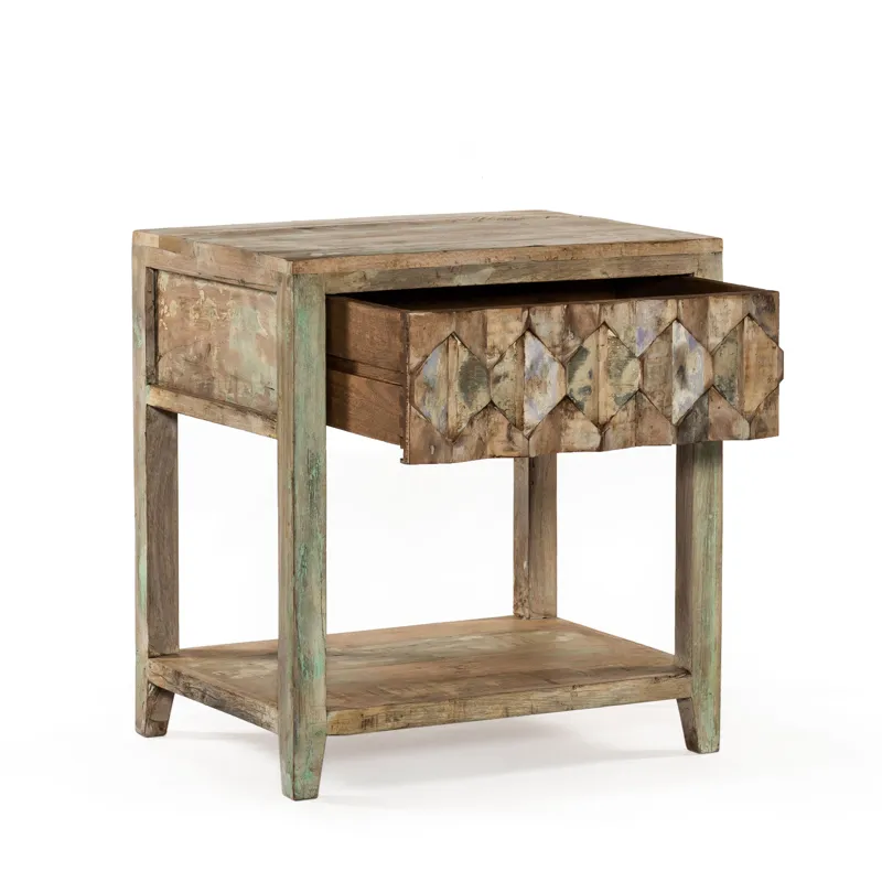 Ibiza 24" Nightstand in Vintage Teal Reclaimed Wood