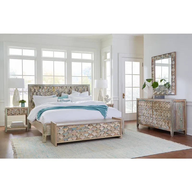 Ibiza 57" Dresser in Vintage Teal Reclaimed Wood