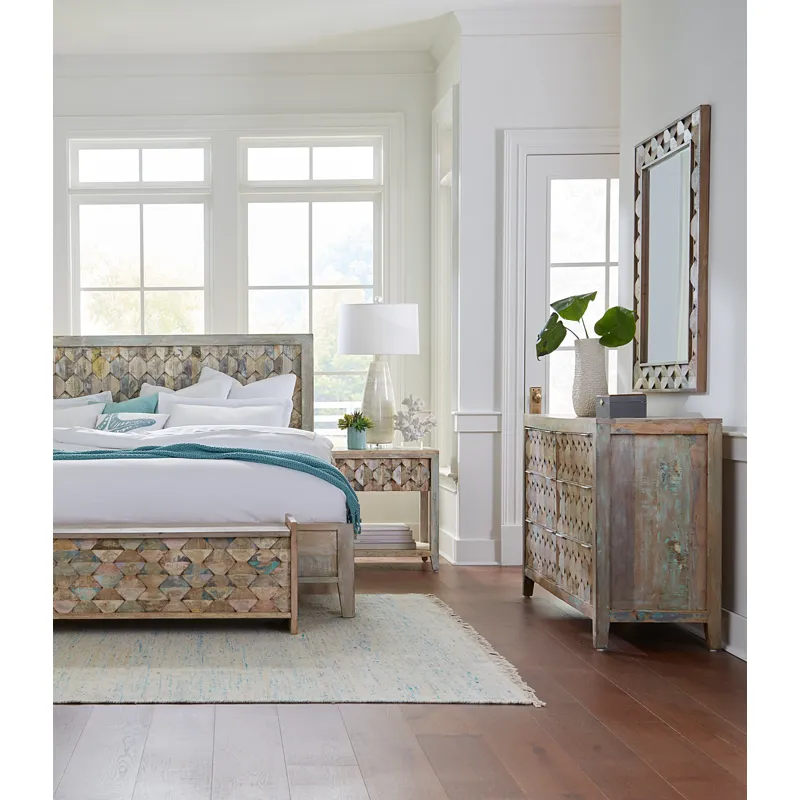 Ibiza 57" Dresser in Vintage Teal Reclaimed Wood