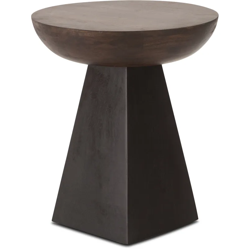 Jaipur 18" Round Accent Table in Two Tone