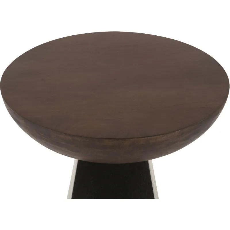 Jaipur 18" Round Accent Table in Two Tone