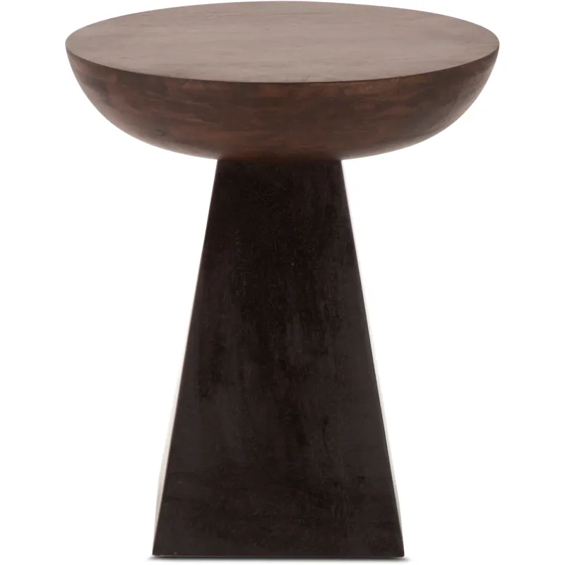 Jaipur 18" Round Accent Table in Two Tone