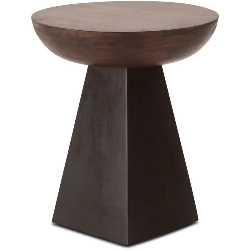 Jaipur 18" Round Accent Table in Two Tone