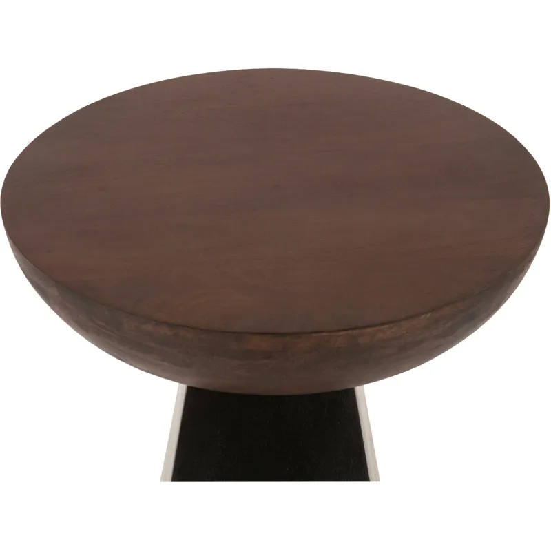 Jaipur 18" Round Accent Table in Two Tone