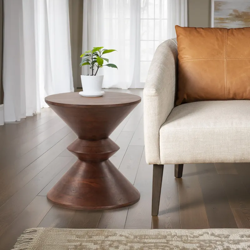 Jaipur Spool 18" Accent Table