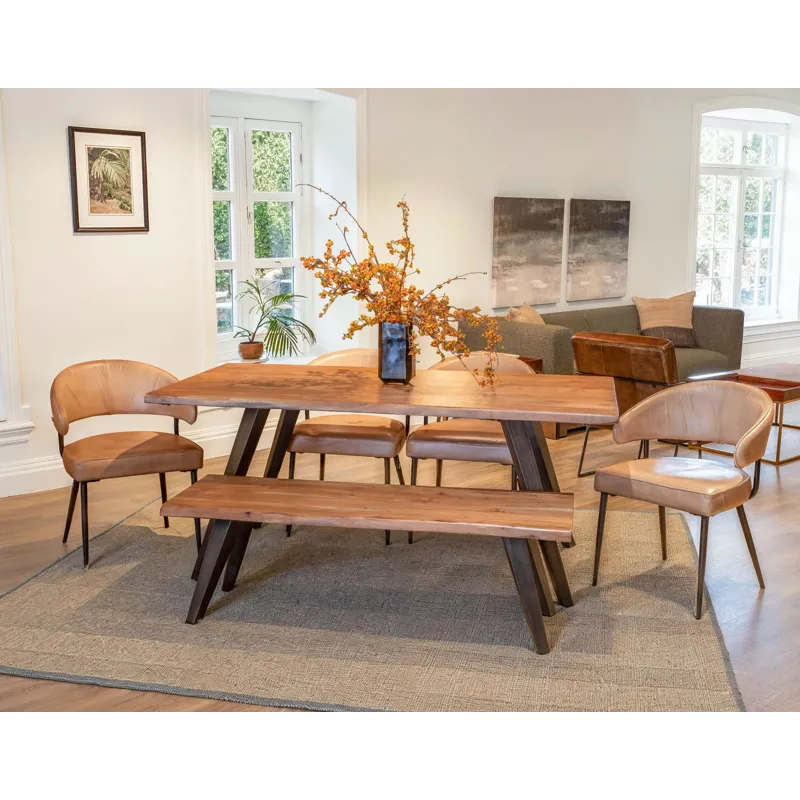 Kennedy 68" Dining Table in Smoked Acacia