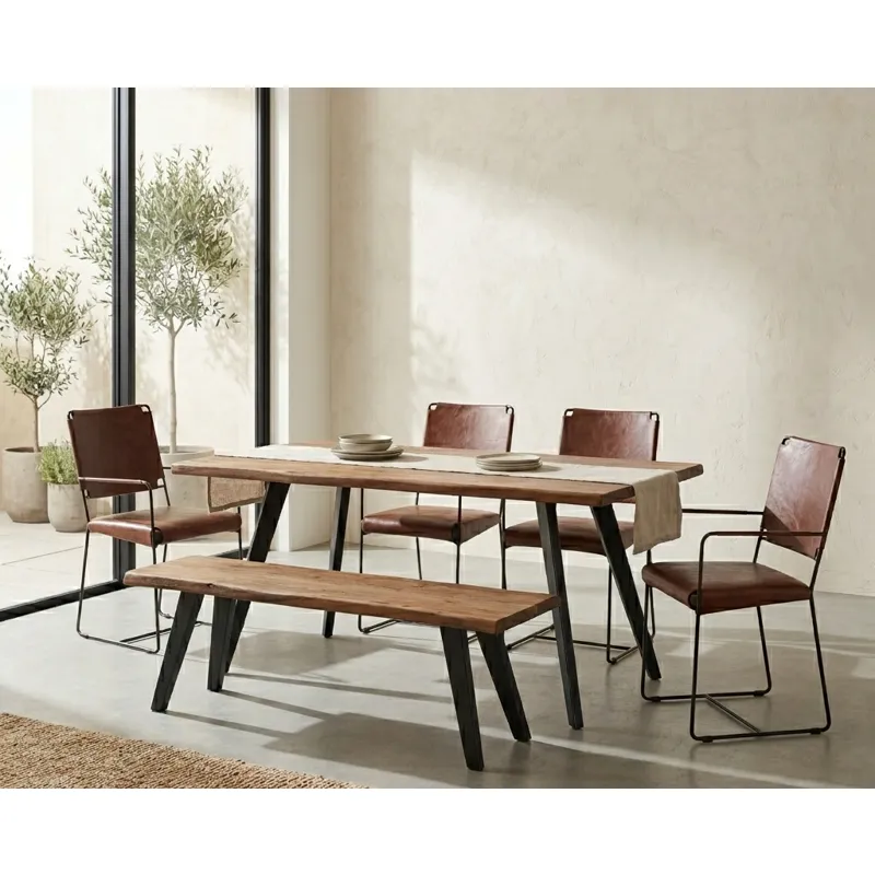 Kennedy 68" Dining Table in Smoked Acacia
