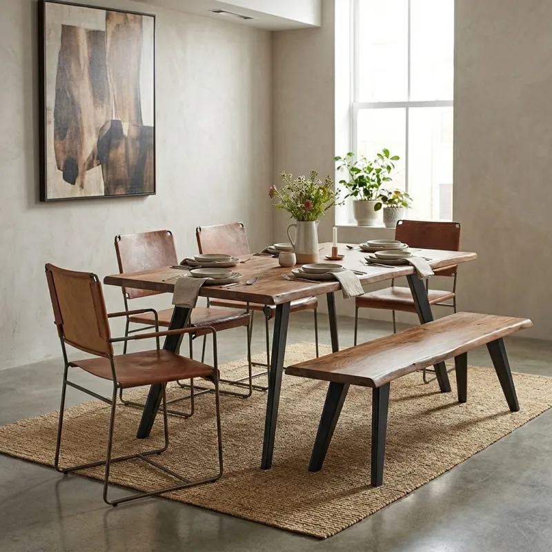 Kennedy 68" Dining Table in Smoked Acacia