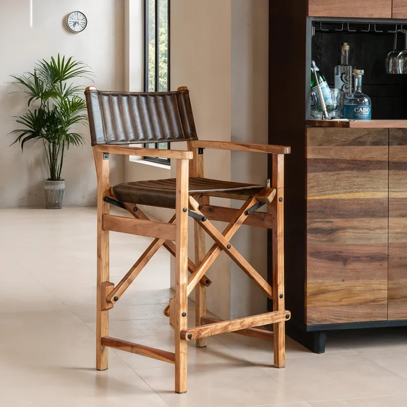 Santa Fe 72" Bar Cabinet in Natural Saal Wood