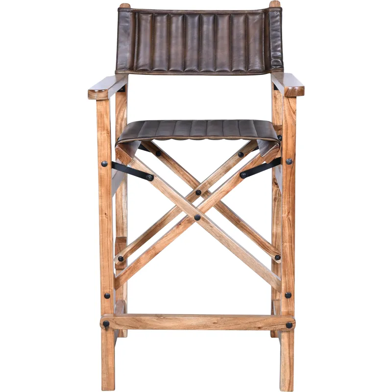 Leeds 23" Folding Counter Chair in Antique Whiskey