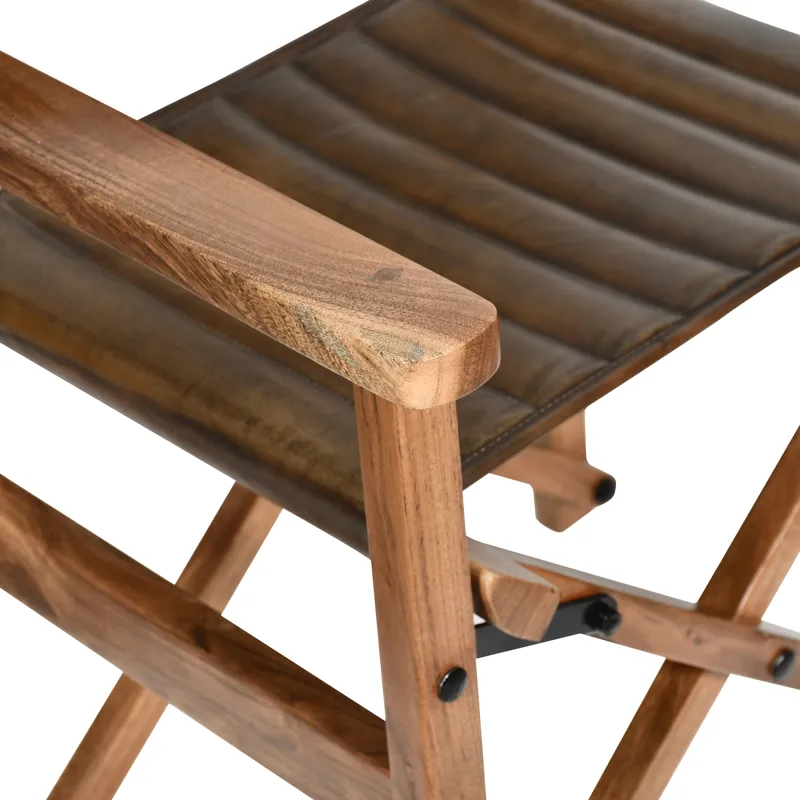 Leeds 23" Folding Dining Chair in Antique Whiskey