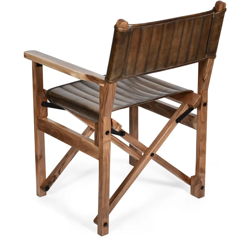 Leeds 23" Folding Dining Chair in Antique Whiskey
