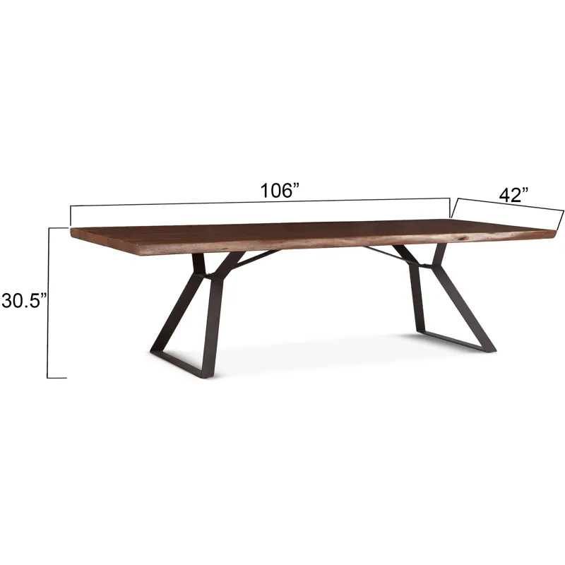 London Loft 106" Dining Table in Walnut