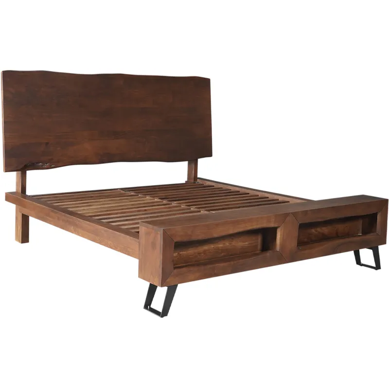 London Loft King Bed in Walnut