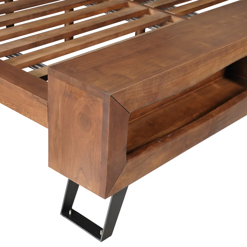 London Loft King Bed in Walnut