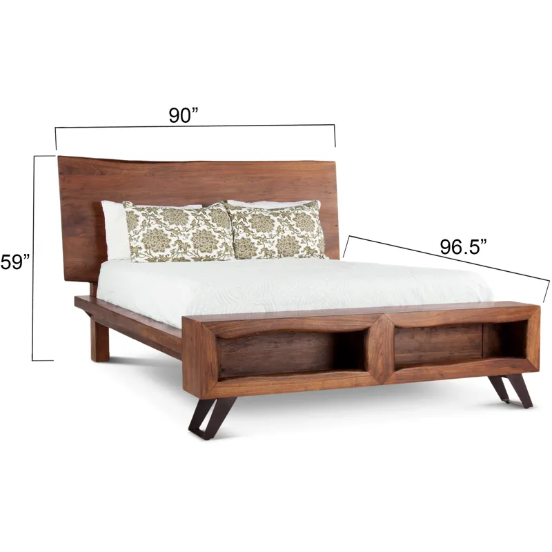London Loft King Bed in Walnut