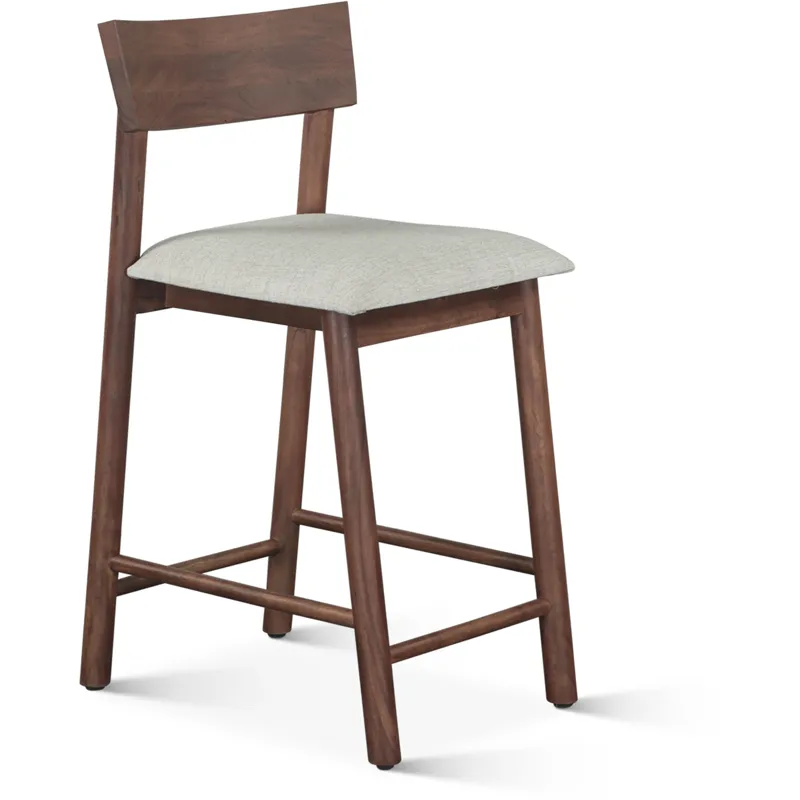 Lenox 18" Upholstered Counter Chair in Walnut