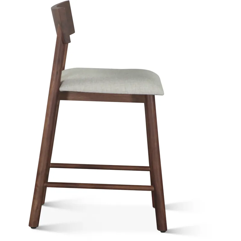 Lenox 18" Upholstered Counter Chair in Walnut