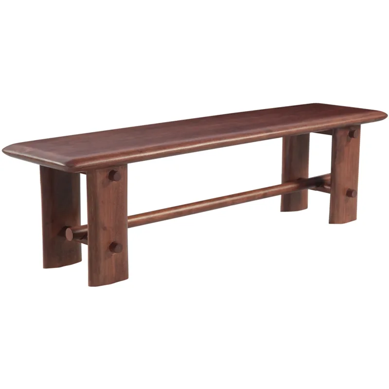 Lenox Loch 64" Bench in Walnut